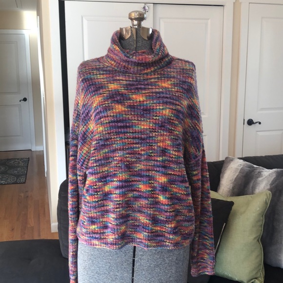 Sweaters - NWT XLARGE  colorful turtleneck sweater
